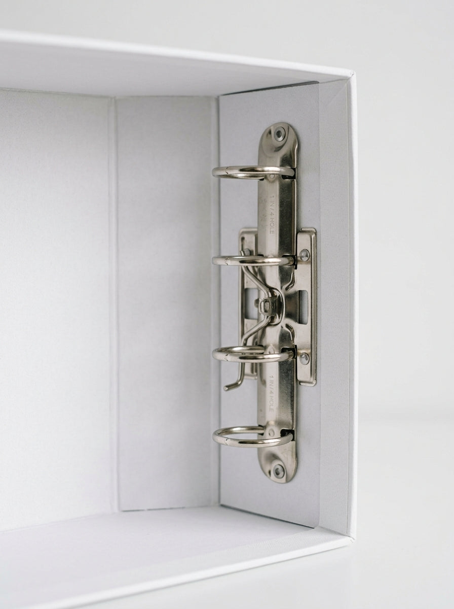 White Box File  1" 4-Hole Imp