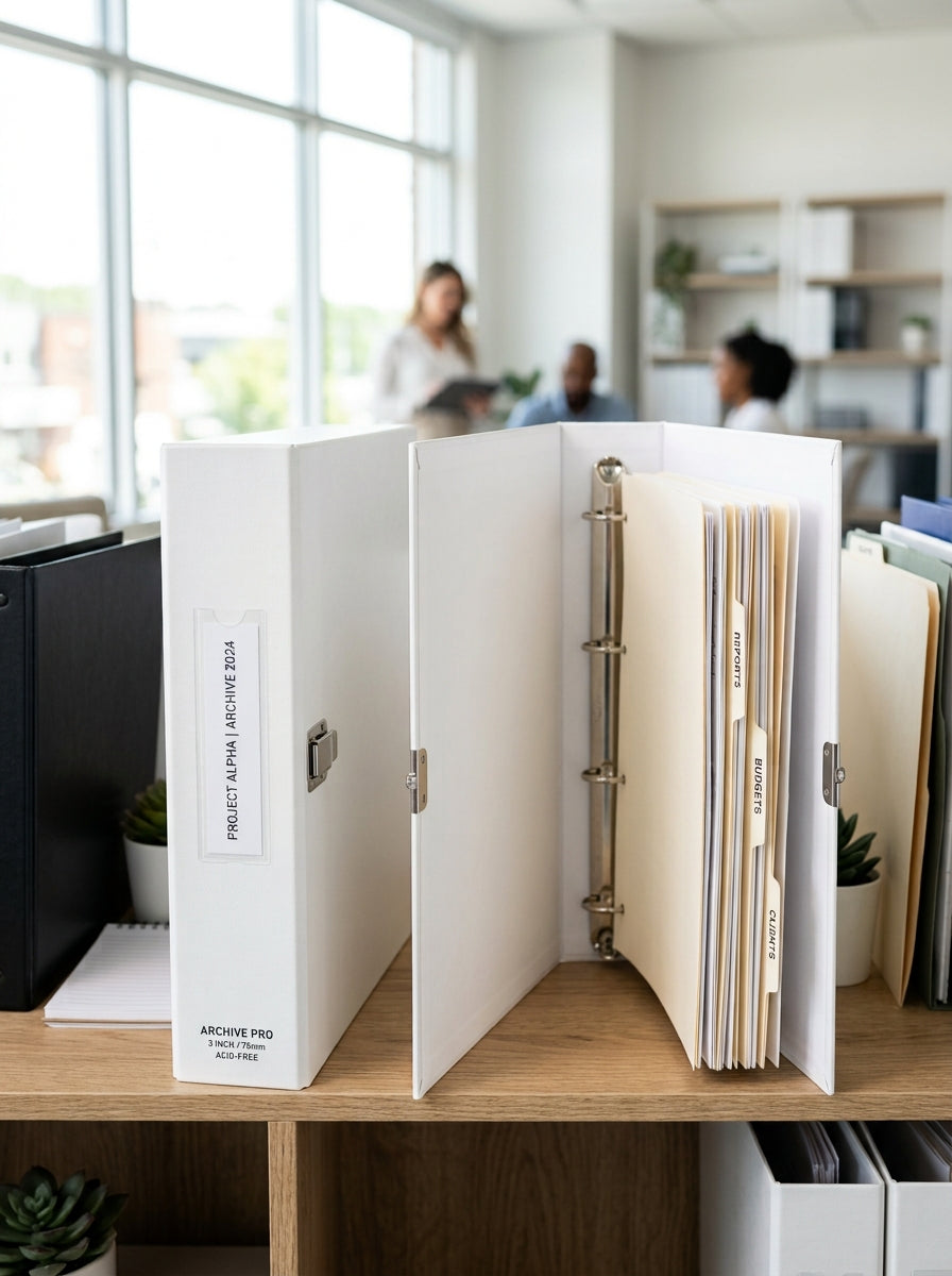 White Box File – 3" 3-Hole Imported
