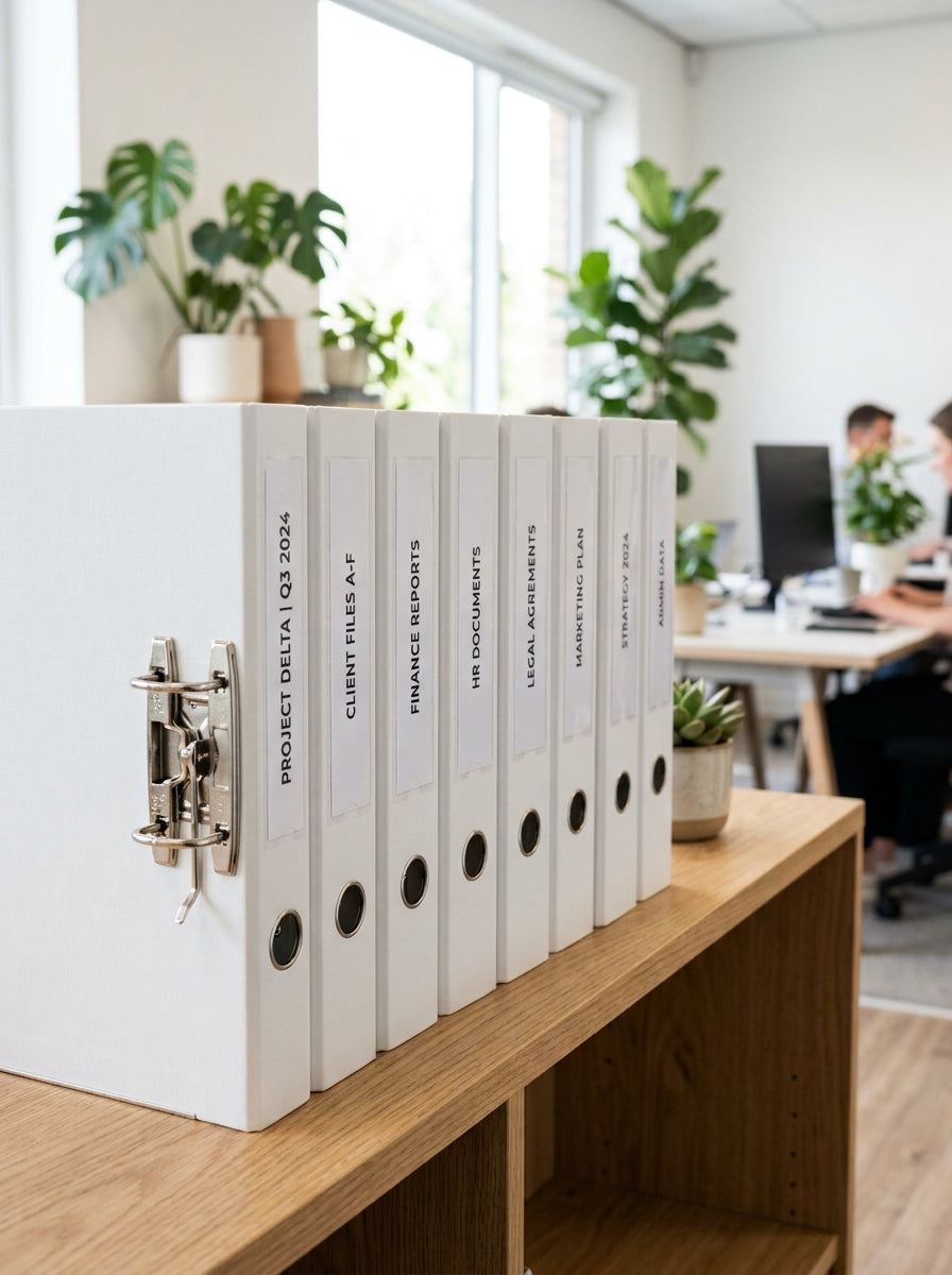 White Box File  1" 4-Hole Imp