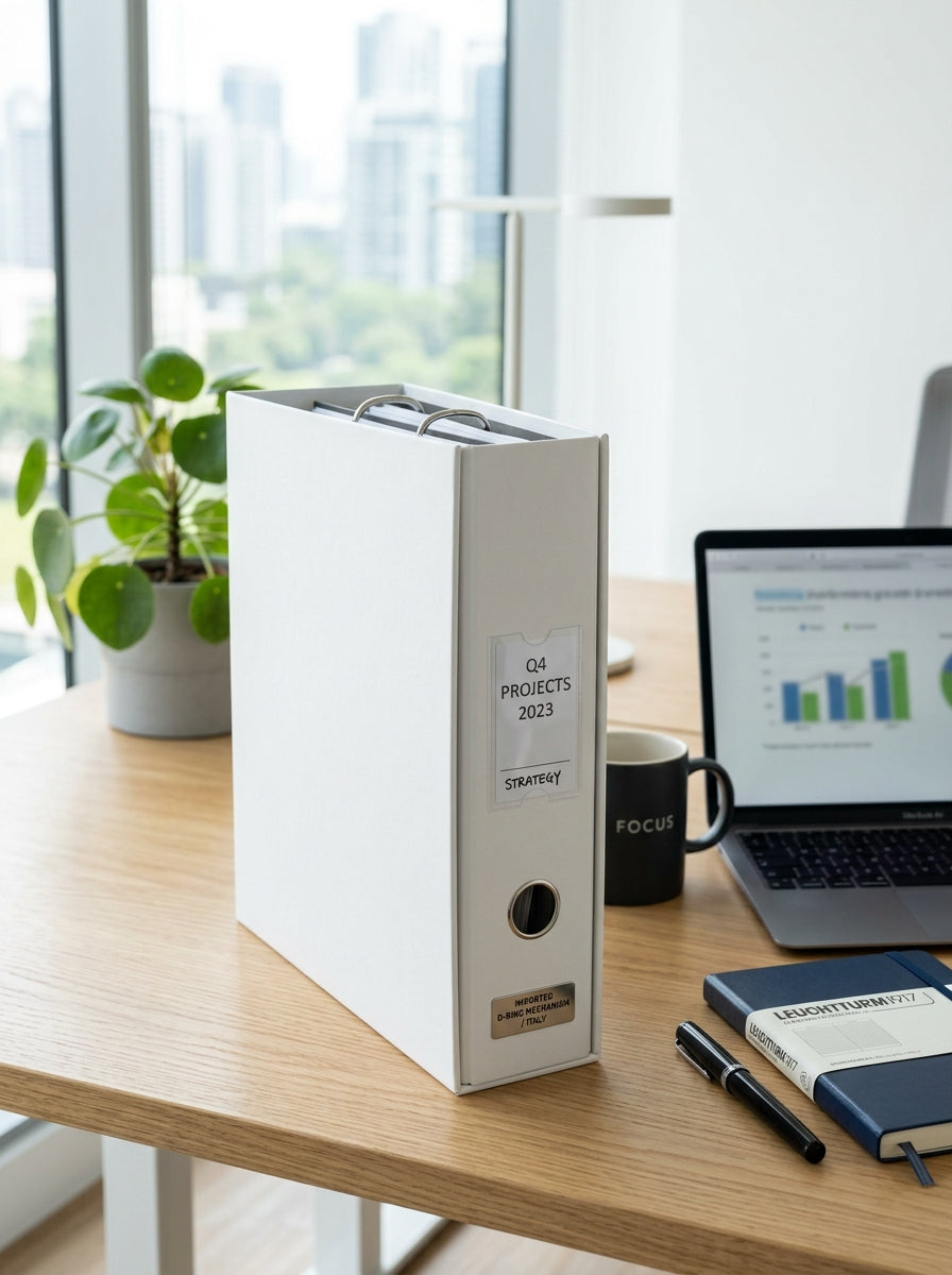 White Box File 3" 2-Hole Imp
