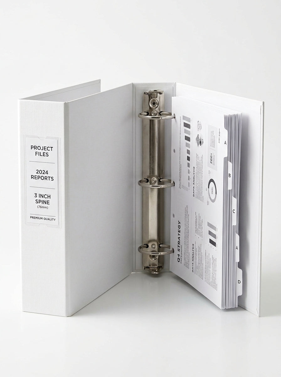 White Box File – 3" 3-Hole Imported