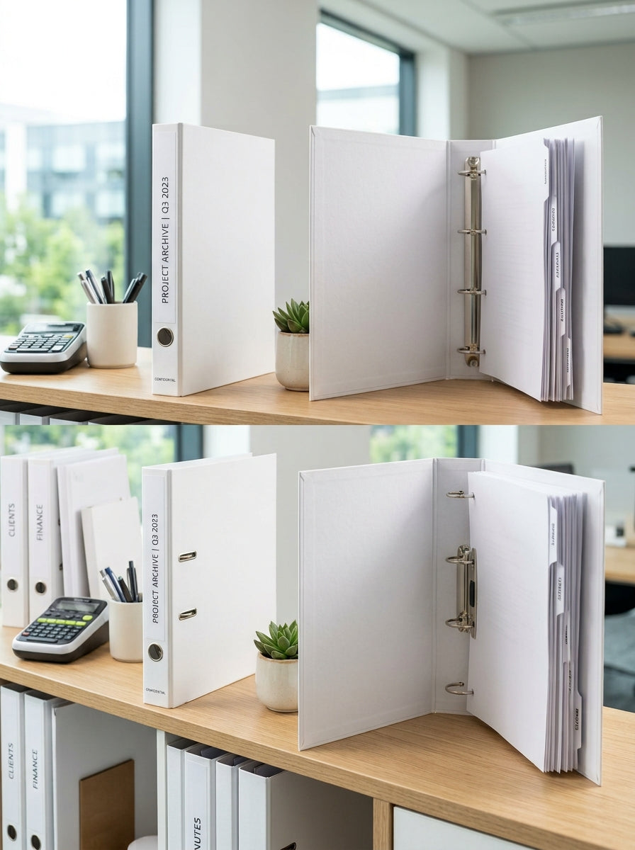 White Box File 1" 3-Hole Imp