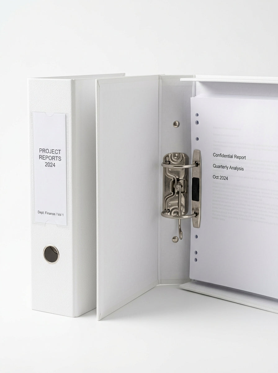 White Box File 3" 2-Hole Imp