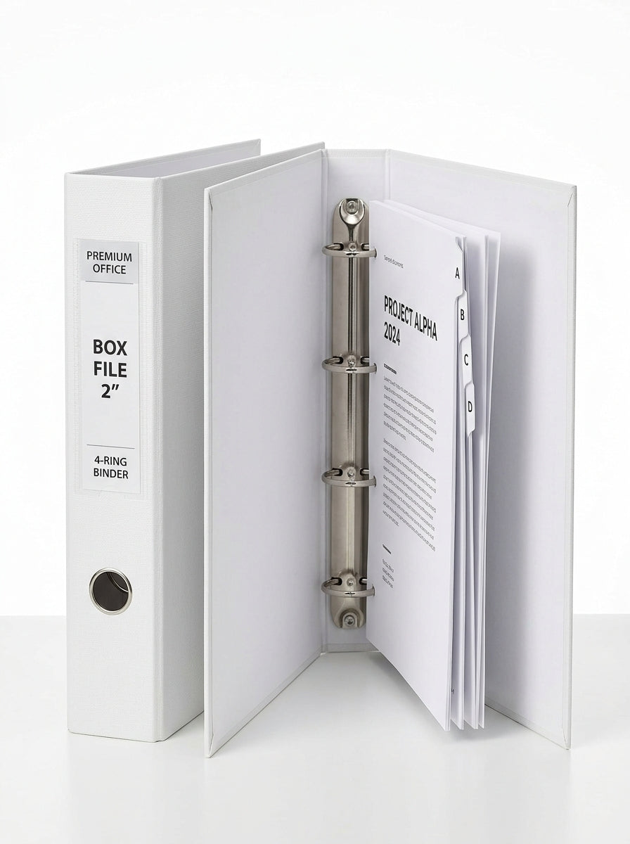 White Box File 2" 4-Hole Imp